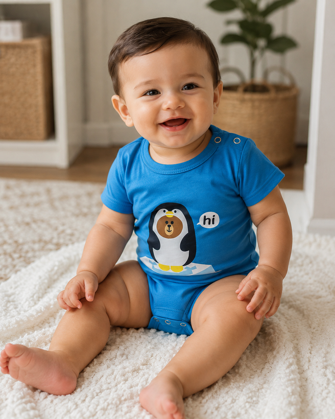 رامپر پنبهای بیبی گپ Baby Gap | سایز ۶ تا ۹ ماه | طرحهای متنوع تابستانی | نرم، لطیف و خنک