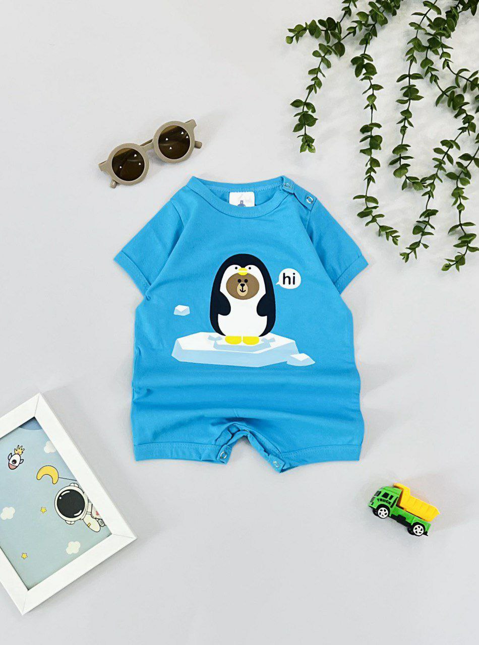 رامپر پنبه‌ای بیبی گپ Baby Gap | سایز ۶ تا ۹ ماه | طرح‌های متنوع تابستانی | نرم، لطیف و خنک