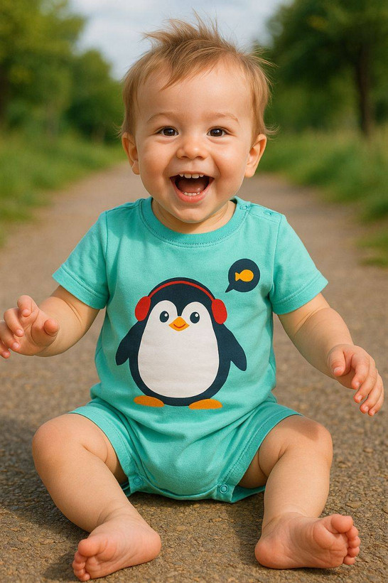 رامپر پنبهای بیبی گپ Baby Gap | سایز ۶ تا ۹ ماه | طرحهای متنوع تابستانی | نرم، لطیف و خنک