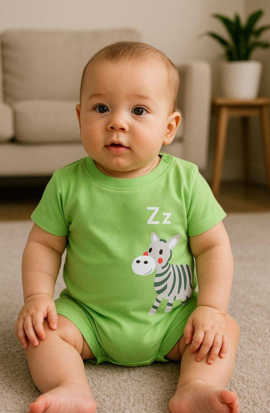 رامپر پنبهای بیبی گپ Baby Gap | سایز ۶ تا ۹ ماه | طرحهای متنوع تابستانی | نرم، لطیف و خنک